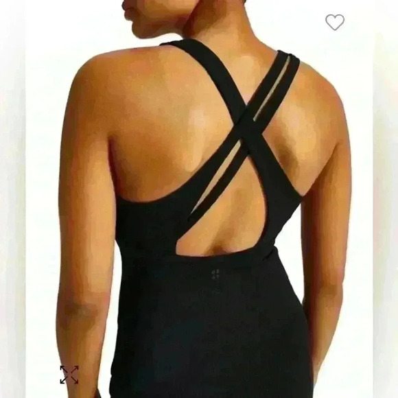 Anthropologie Sweaty Betty Emily Strappy Back Rib Dress in Black - Picture 5 of 12